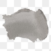 Png smeared wet cement texture element in gray tone