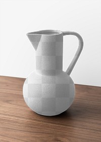 Png ceramic jug vase mockup