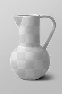 Png ceramic jug vase mockup