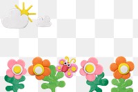 Png flower garden border transparent background plasticine clay craft for kids