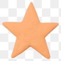 Star png dry clay color cute graphic for kids