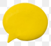 Png speech bubble clay icon cute DIY marketing creative craft graphic