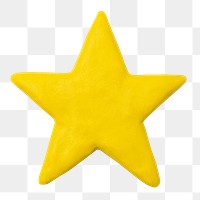 Star png dry clay yellow cute graphic for kids