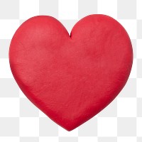 Heart png dry clay red cute graphic for kids