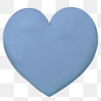 Heart png dry clay blue cute graphic for kids