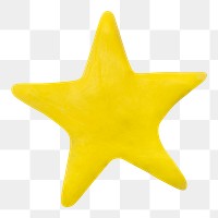 Png yellow star clay craft cute handmade creative art graphic