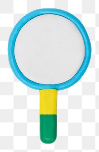 Png magnifying glass clay icon png cute handmade marketing creative craft graphic