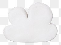 Png white cloud clay craft cute handmade creative art graphic