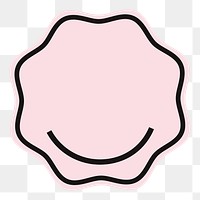 png badge design element in pink color