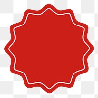png badge design element in red color