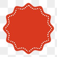 png badge design element in red color