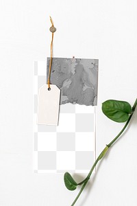 Transparent note png, paper mockup, pinned on white wall