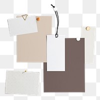 Blank notes png, memo papers sticker set