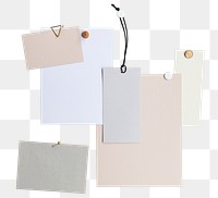 Blank notes png, memo papers sticker set