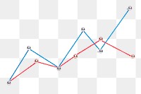 Graph up png, growth trend in stock market, business design