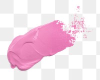 Pink acrylic paint textured png brush stroke creative art graphic