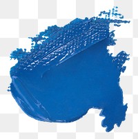 Blue paint smudge textured png brush stroke creative art graphic