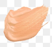 Beige acrylic paint textured png brush stroke creative art graphic