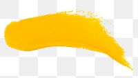 Yellow paint smear textured png brush stroke creative art graphic