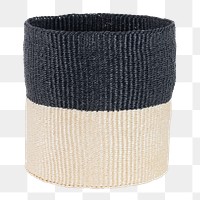 Woven plant pot png mockup for home decor