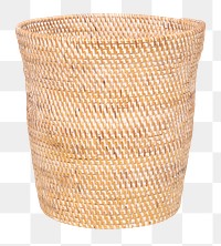 Woven basket mockup png eco friendly houseplant pot