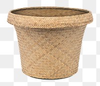 Woven basket mockup png eco friendly houseplant pot