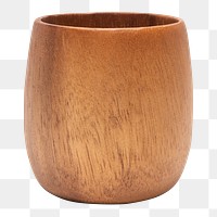 Wooden plant pot png mockup for home decor