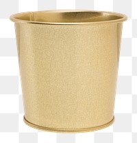 Luxury plant pot png mockup in gold