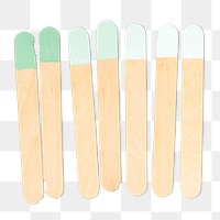 Png wooden popsicle garden markers set