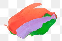 Smear png acrylic paint, textured mixed colors