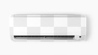 Air conditioner png mockup on white wall