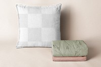 Cushion cover png mockup transparent fabric