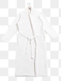Cotton bath robe png, spa apparel 
