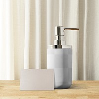 Png pump bottle mockup bathroom product 