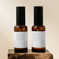 Png bottle label mockup, spa product