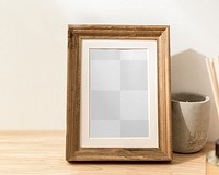 Png picture frame mockup on a table