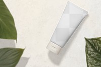 Png cosmetic tube mockup, beauty product packaging 