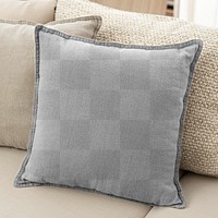 Png cushion cover mockup, transparent fabric