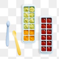 Puree food png cut out, homemade kids treats