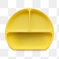 Baby plate png silicone suction in yellow