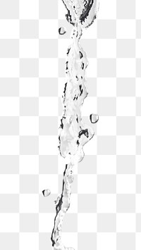 Pouring water png, splashing liquid clip art