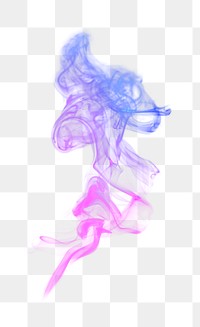 Neon png smoke textured element, in purple