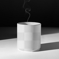 Aroma candle png mockup, ceramic product packaging with design space