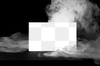 Business card png mockup, abstract smoke with design space