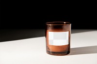 Candle png label mockup, for home decor product with design space