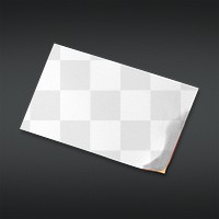 Business card png mockup, transparent blank design space