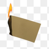 Burning paper png, kraft blank design space image