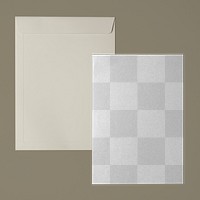 Transparent letter png mockup, beige envelope, stationery, flat lay design