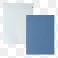 Blue envelope png, blank card with design space