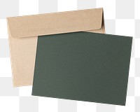 Brown envelope png, green card with design space